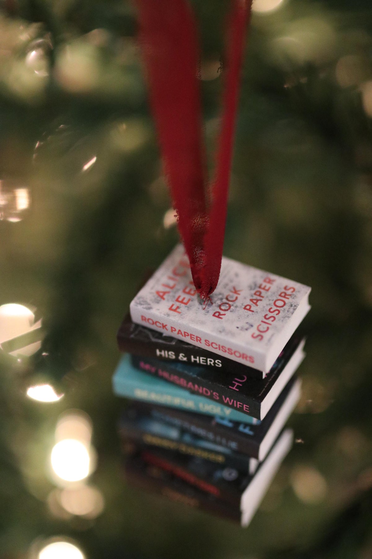 Alice Feeney Mini Book Stack Ornament