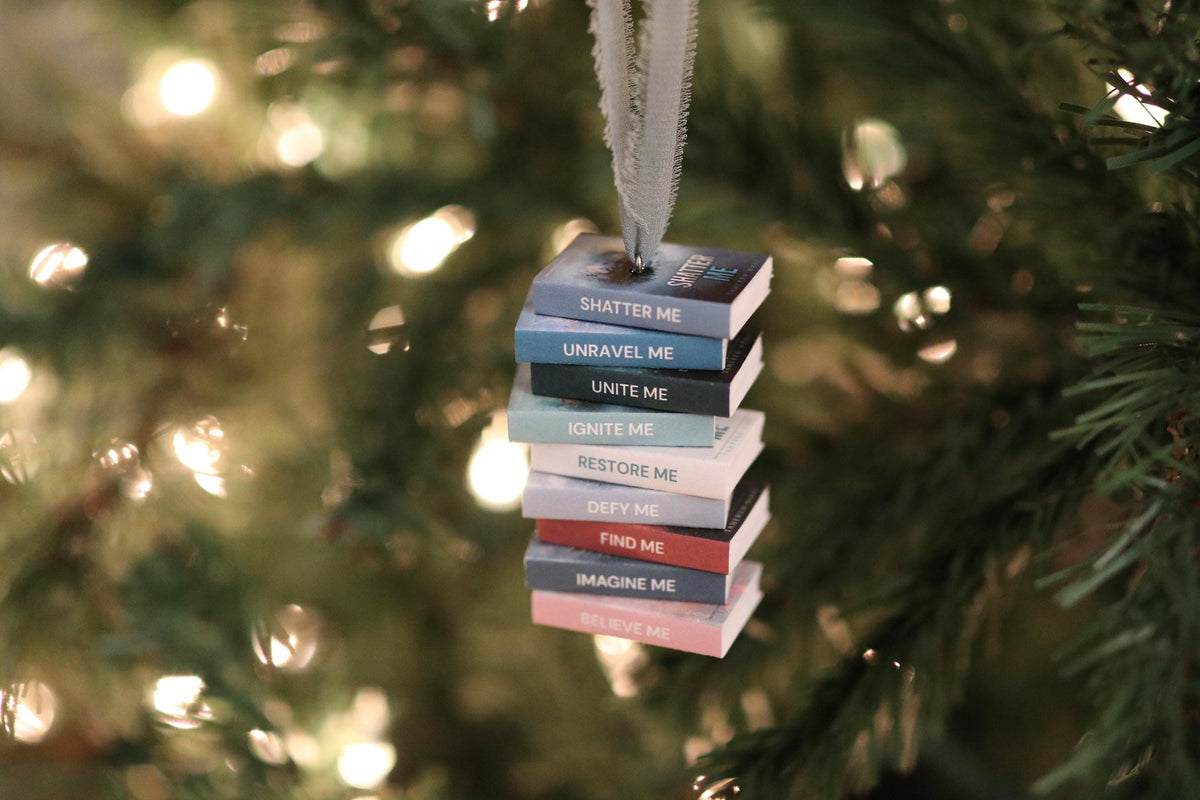 Shatter Me Mini Book Stack Ornament