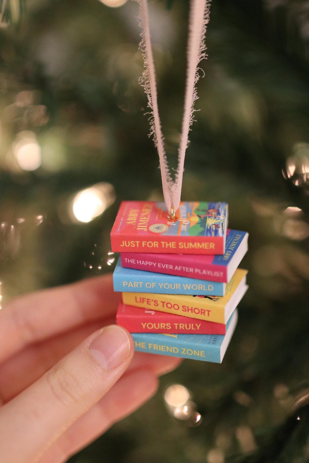 Abby Jimenez Mini Book Stack Ornament