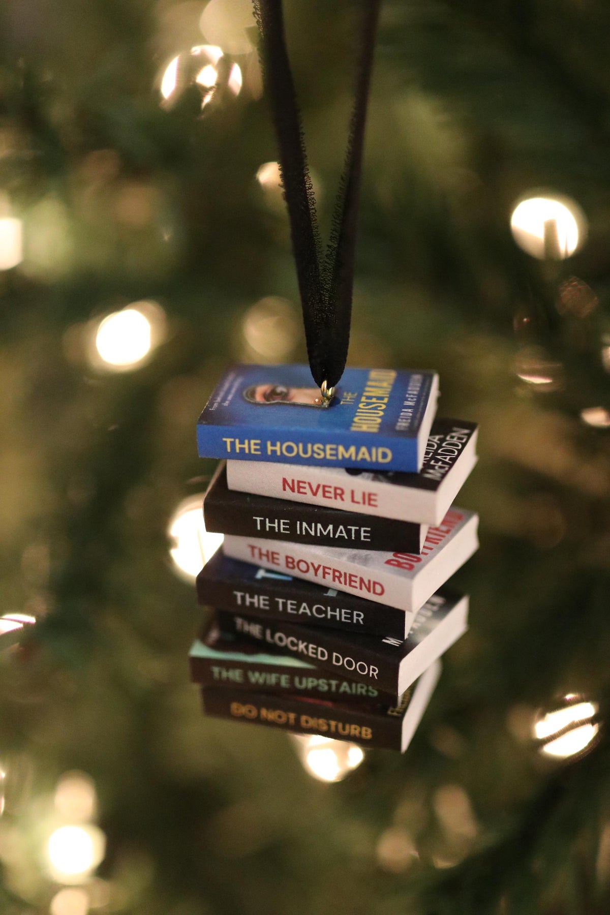 Freida McFadden Mini Book Stack Ornament