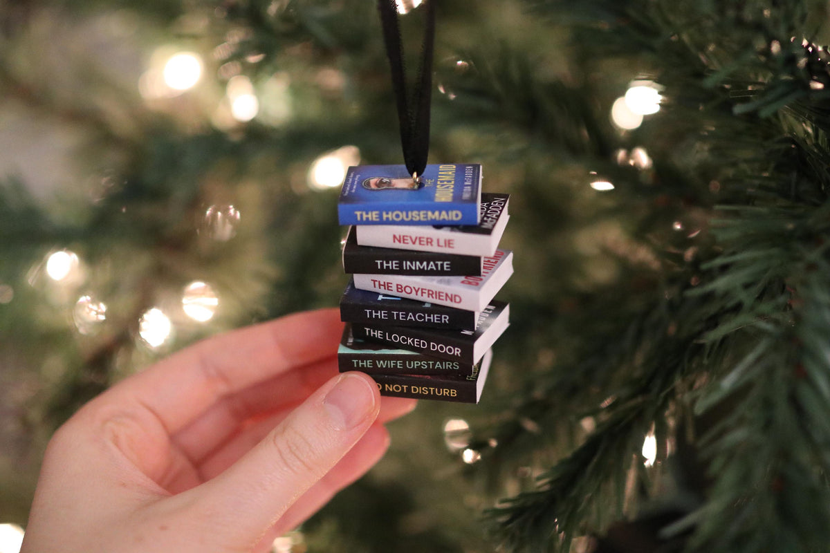 Freida McFadden Mini Book Stack Ornament