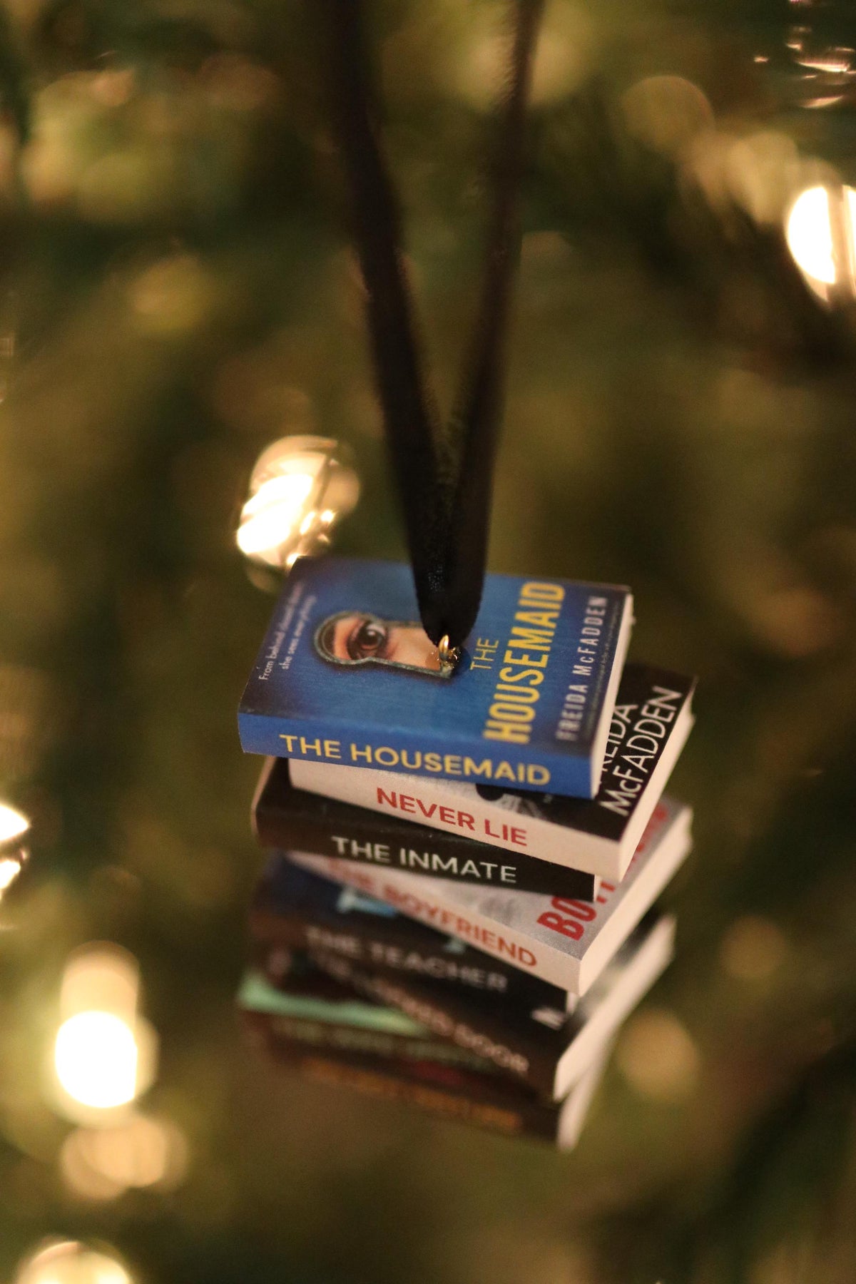 Freida McFadden Mini Book Stack Ornament