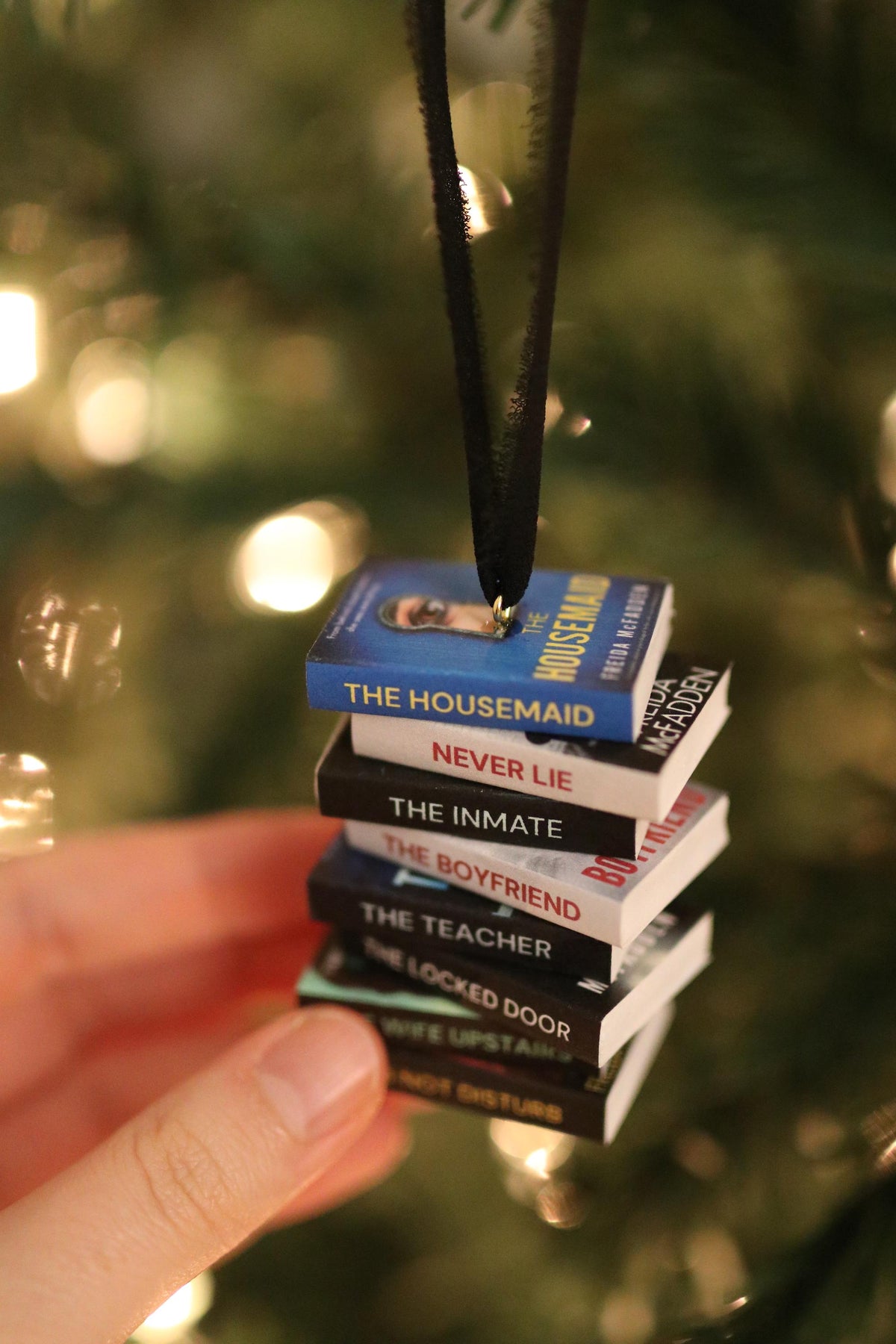 Freida McFadden Mini Book Stack Ornament