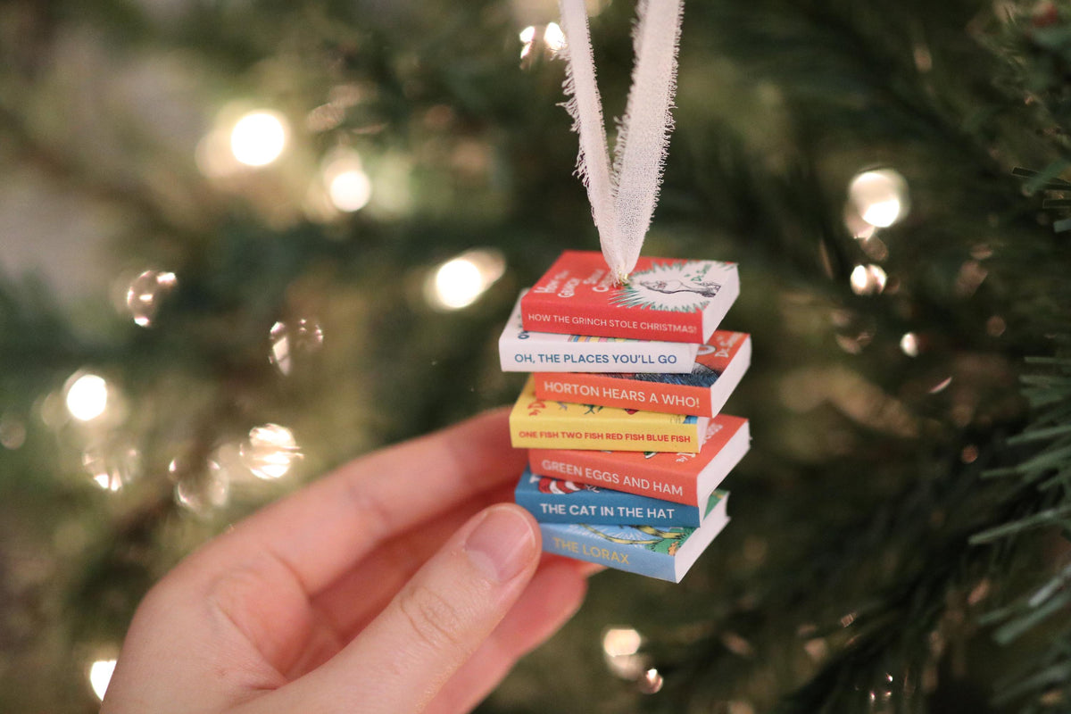 Dr Seuss Mini Book Stack Ornament