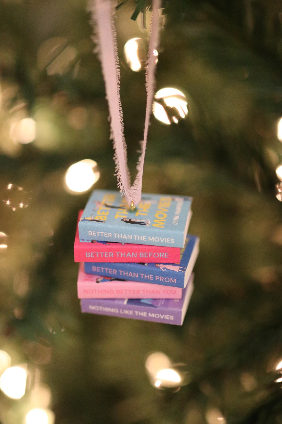Better Than the Movies Mini Book Stack Ornament