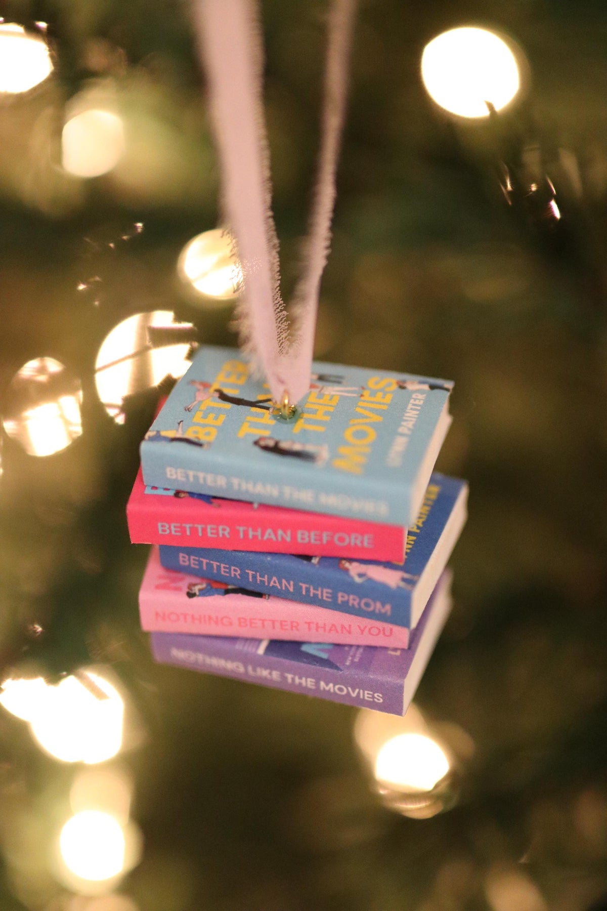 Better Than the Movies Mini Book Stack Ornament