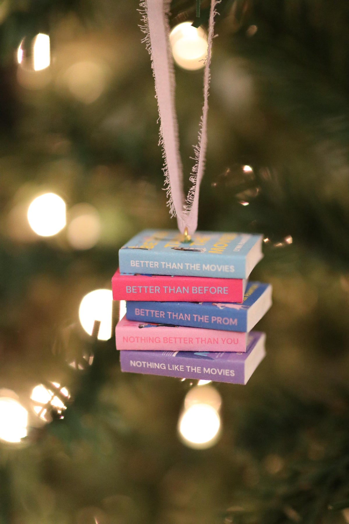 Better Than the Movies Mini Book Stack Ornament
