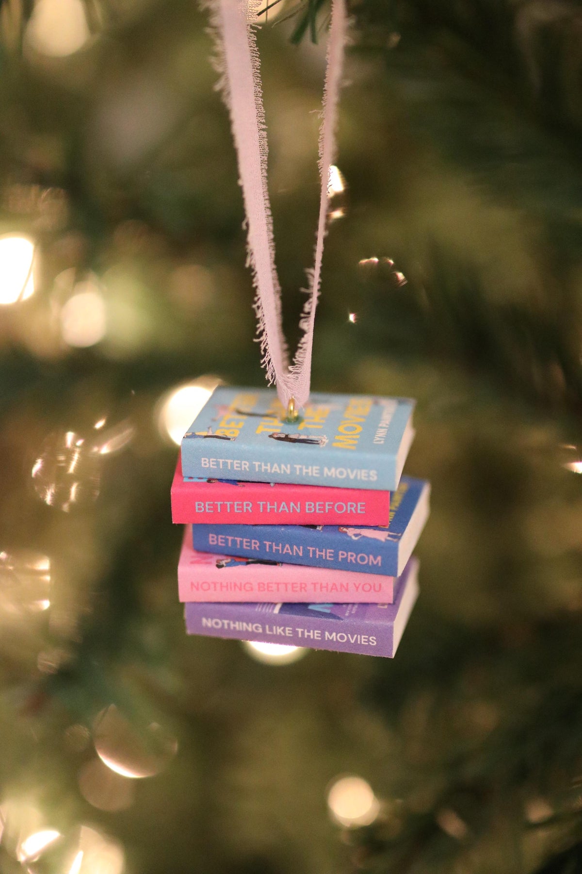 Better Than the Movies Mini Book Stack Ornament