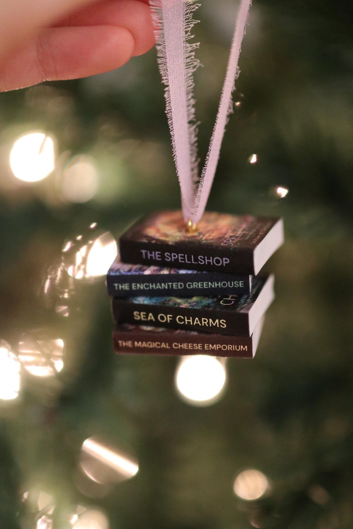 The Spellshop Mini Book Stack Ornament