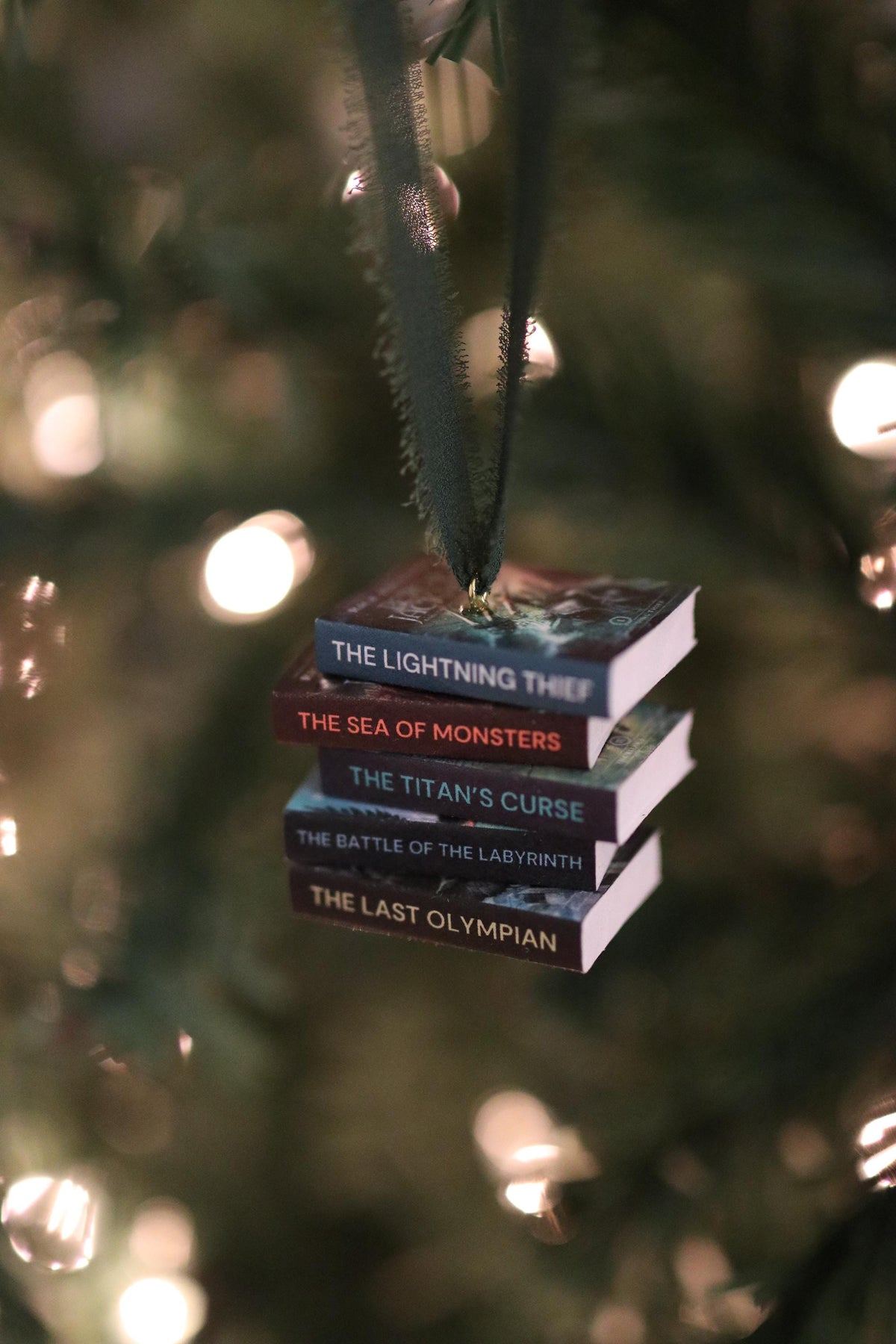 The Lightning Thief Mini Book Stack Ornament