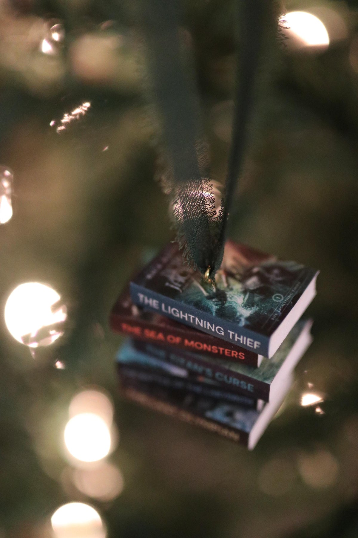 The Lightning Thief Mini Book Stack Ornament