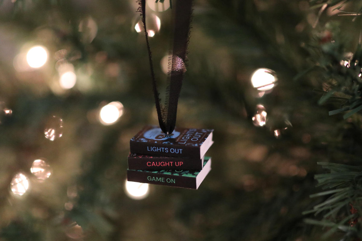 Lights Out Mini Book Stack Ornament