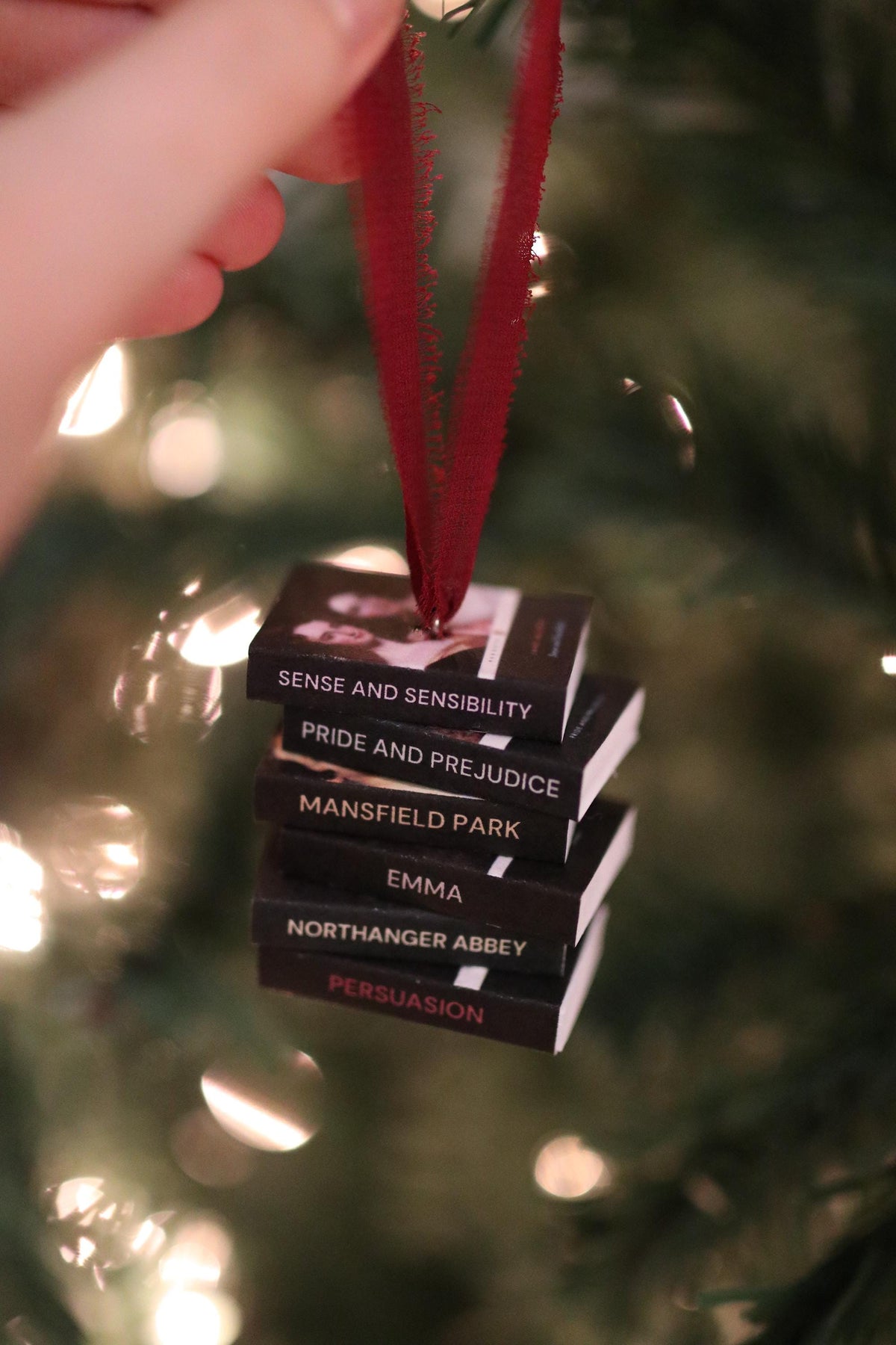 Jane Austen Mini Book Stack Ornament
