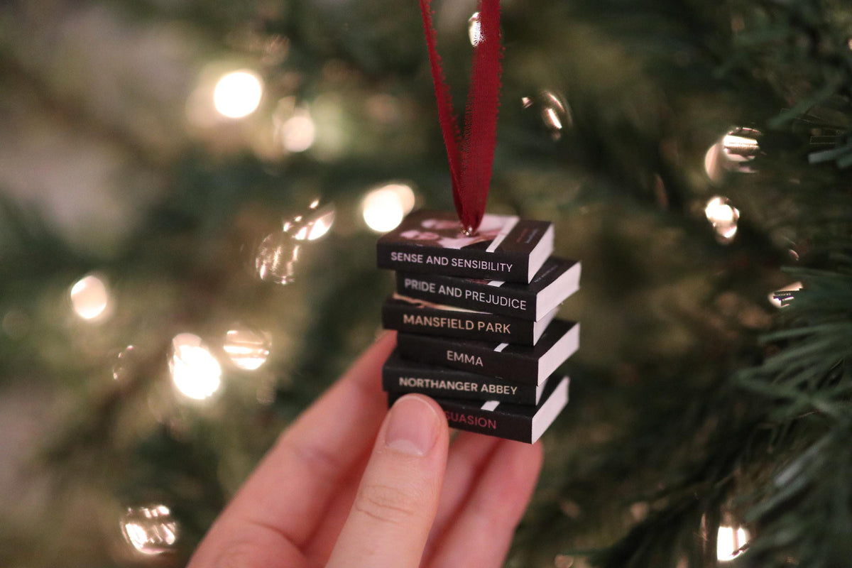 Jane Austen Mini Book Stack Ornament