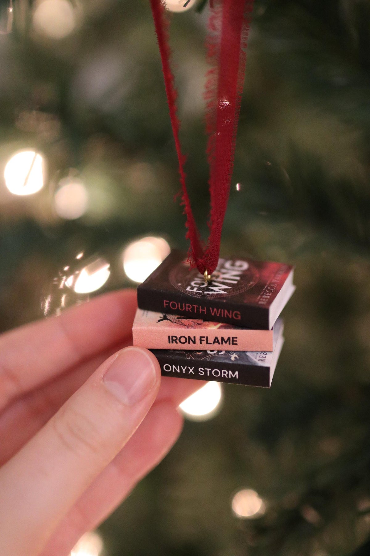Special Fourth Wing Mini Book Stack Ornament