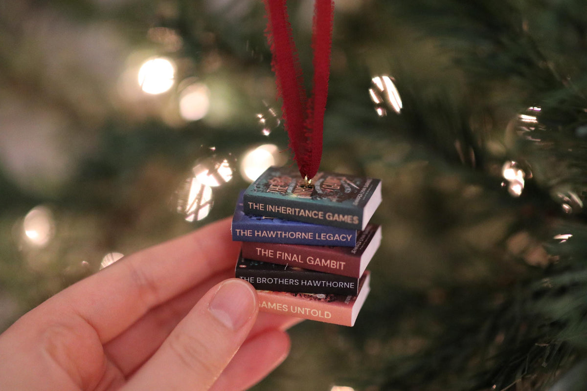 The Inheritance Games Mini Book Stack Ornament