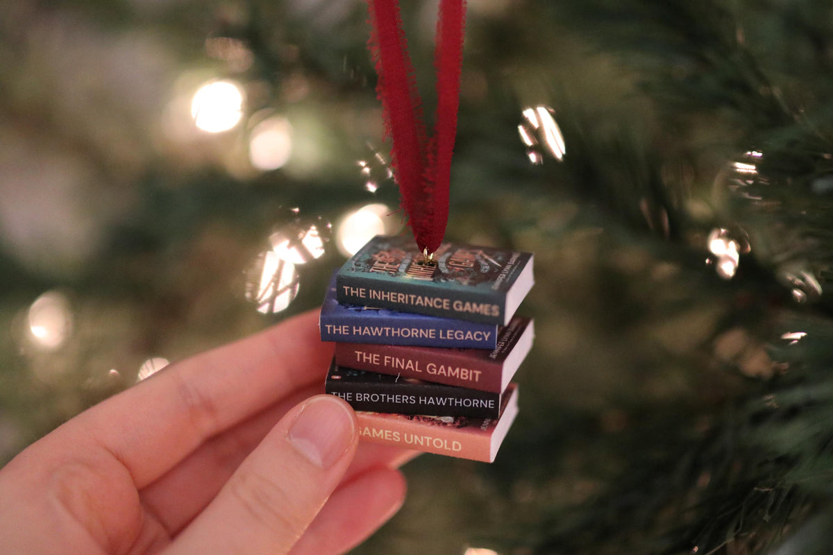The Inheritance Games Mini Book Stack Ornament
