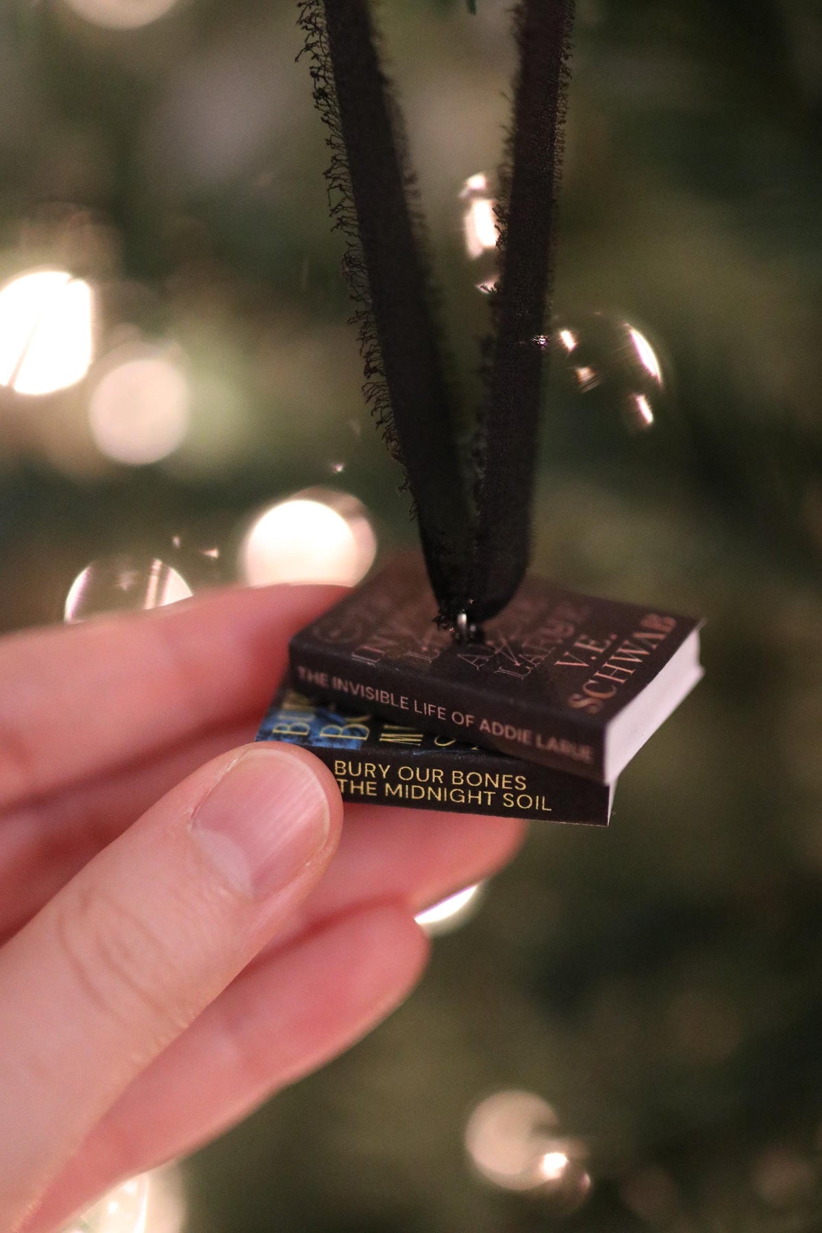 VE Schwab Mini Book Stack Ornament