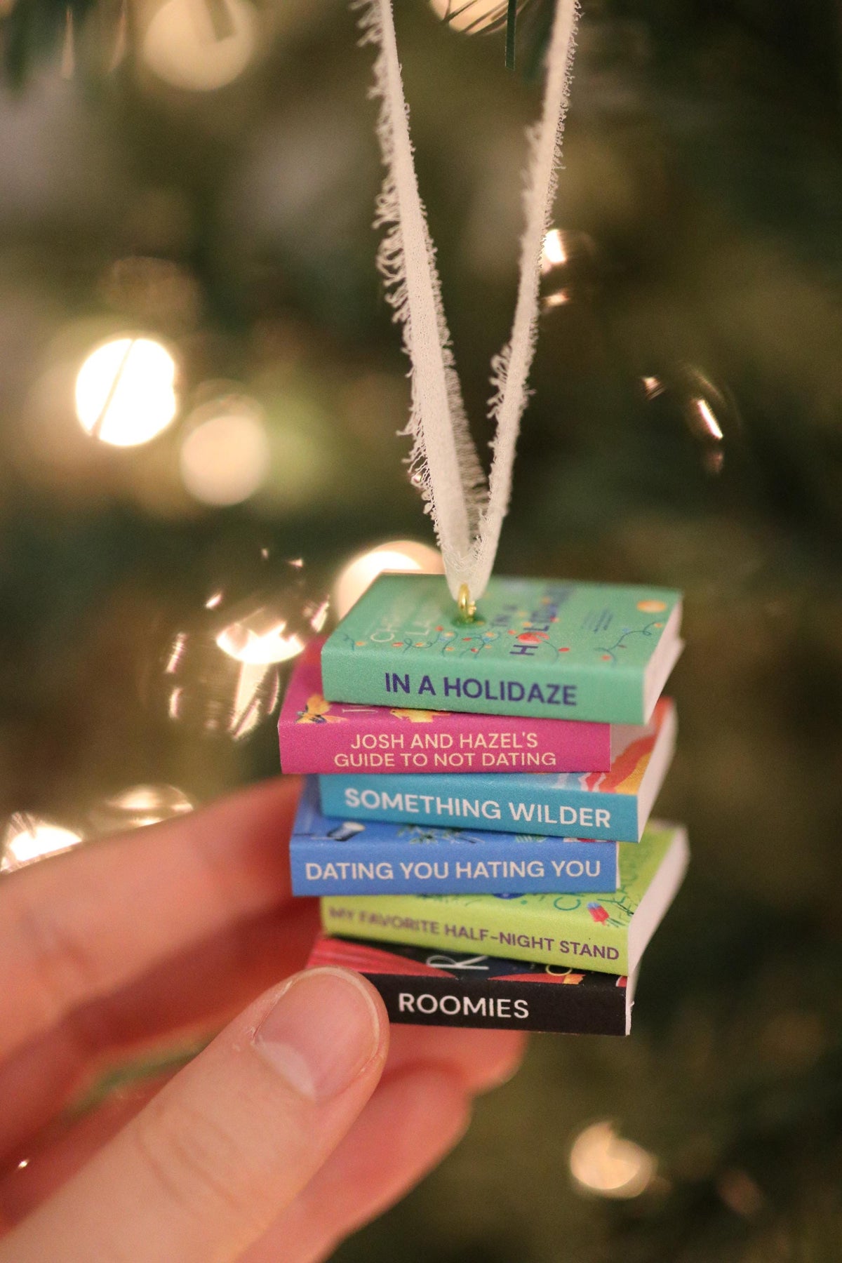 Christina Lauren Mini Book Stack Ornament