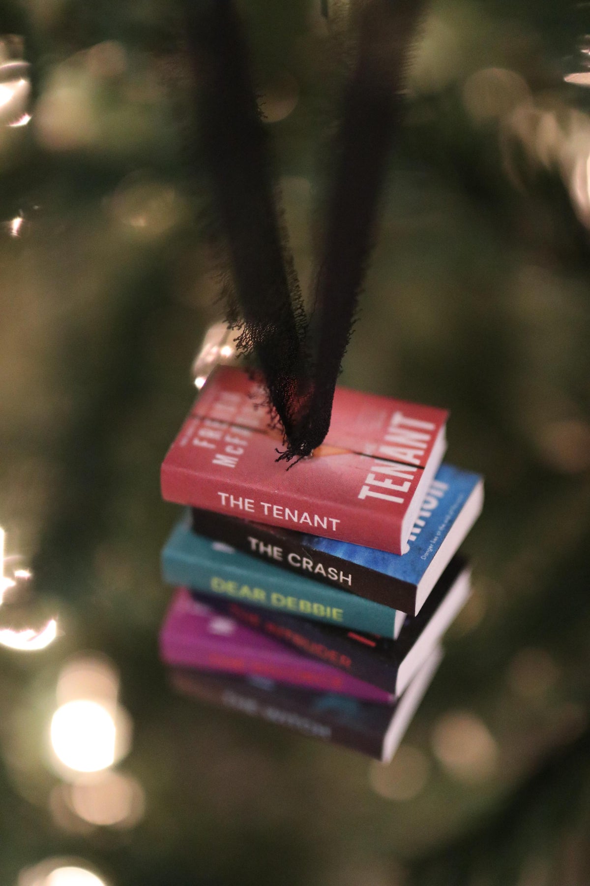 Freida McFadden Mini Book Stack Ornament
