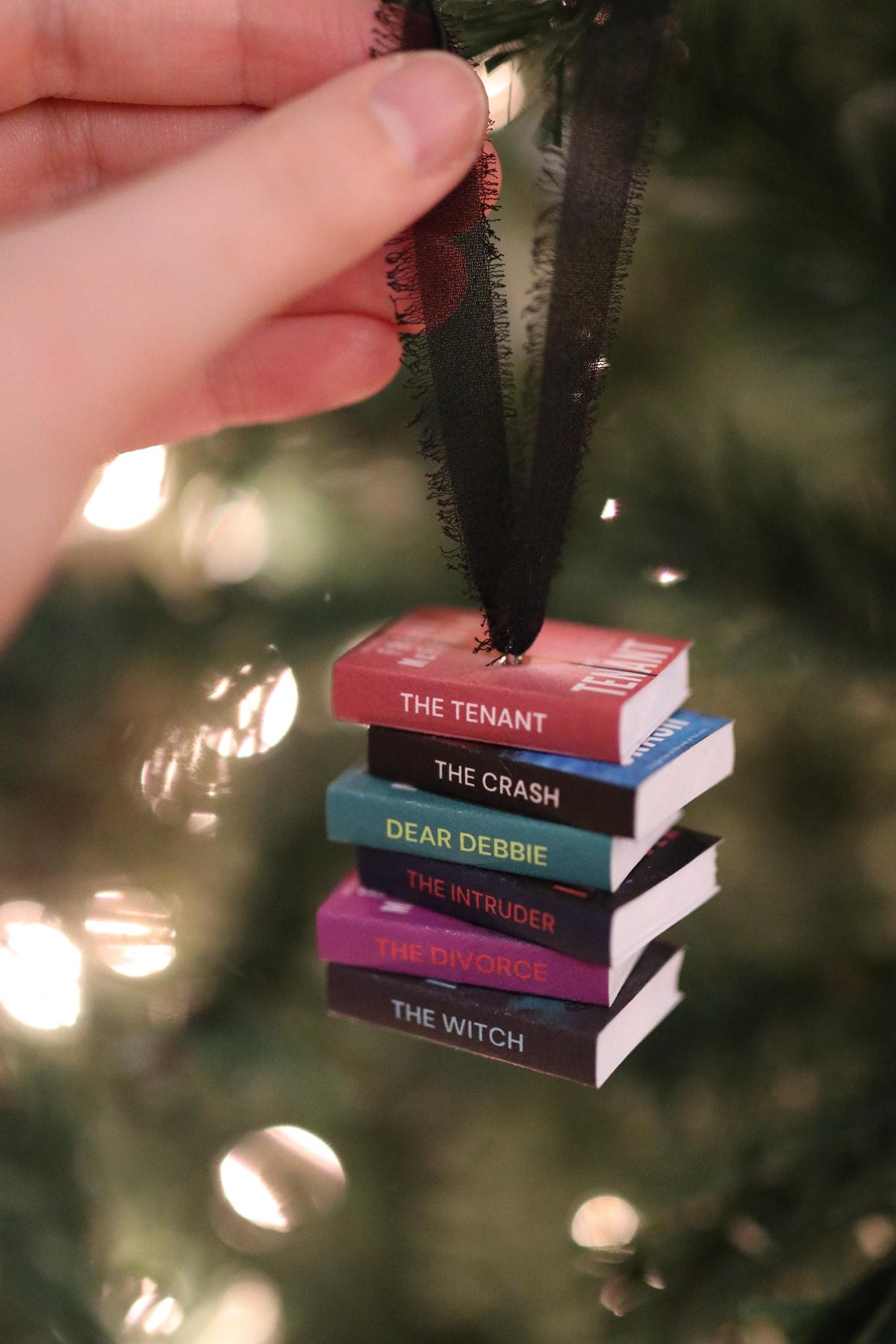 Freida McFadden Mini Book Stack Ornament