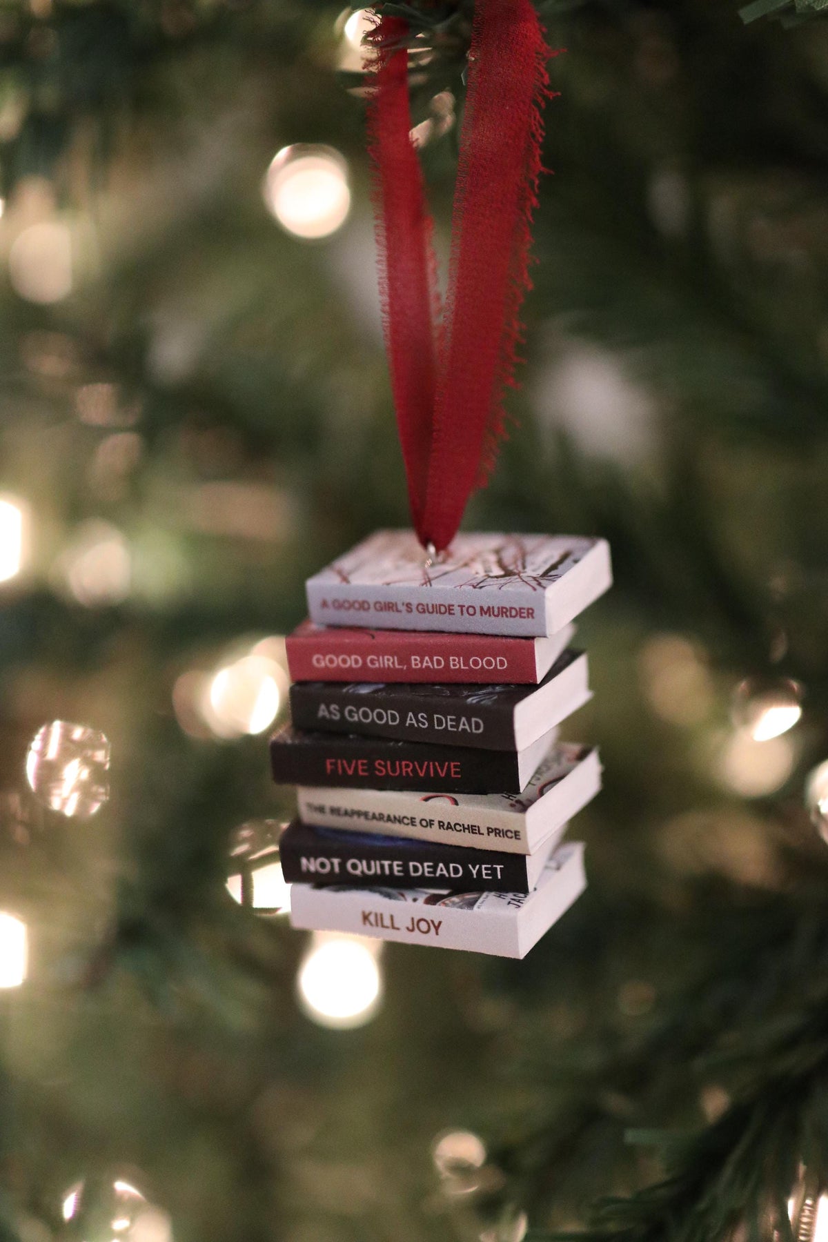 Holly Jackson Mini Book Stack Ornament