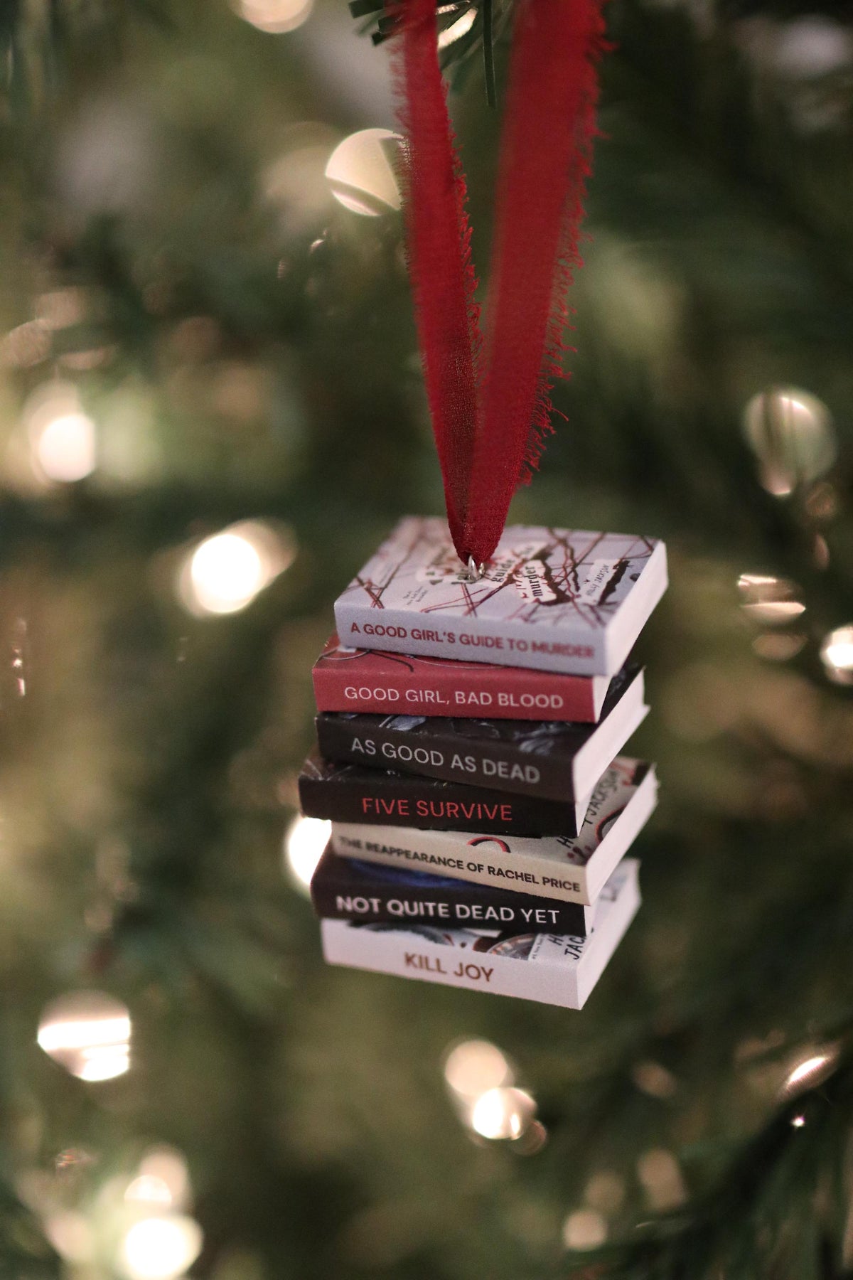 Holly Jackson Mini Book Stack Ornament