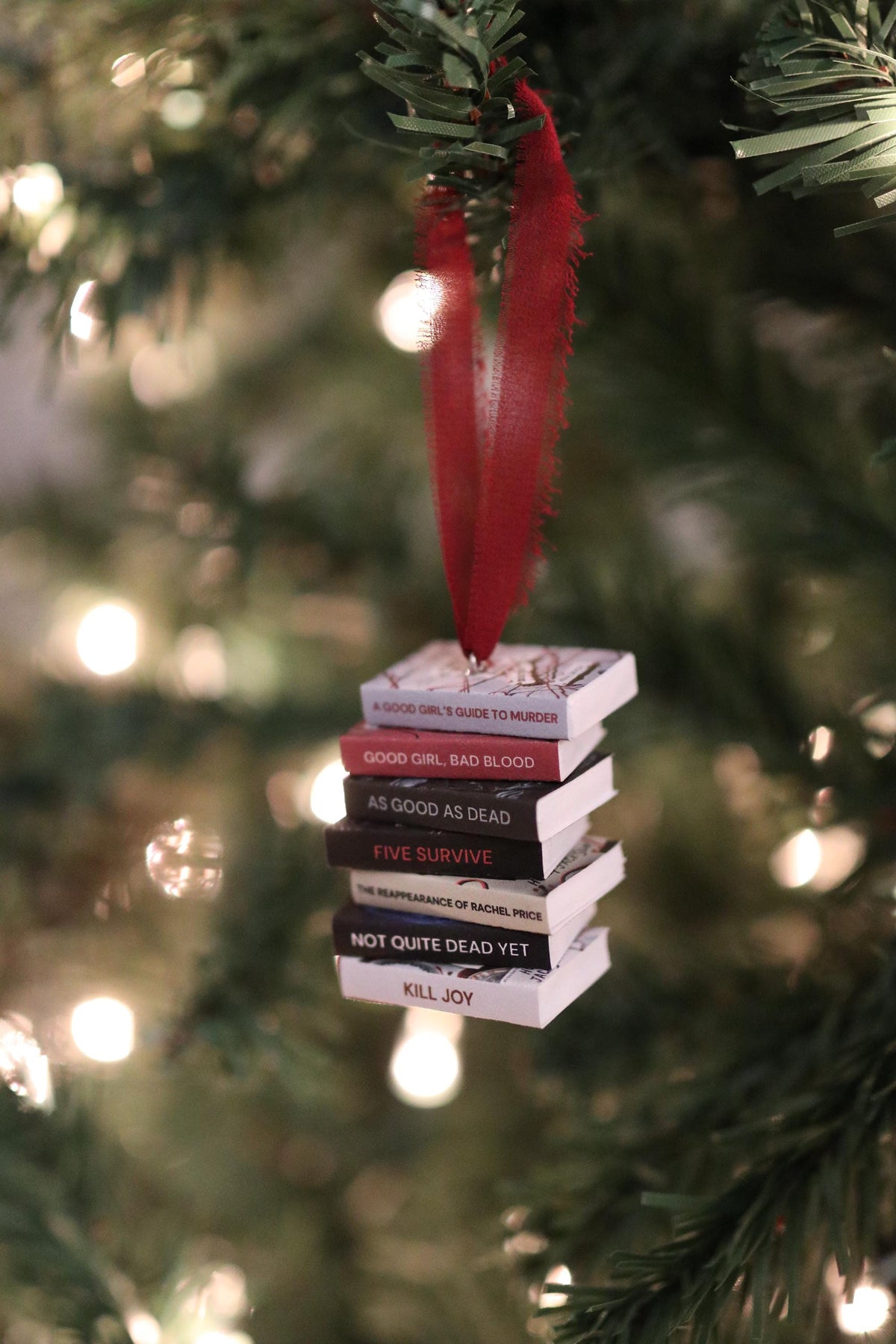 Holly Jackson Mini Book Stack Ornament