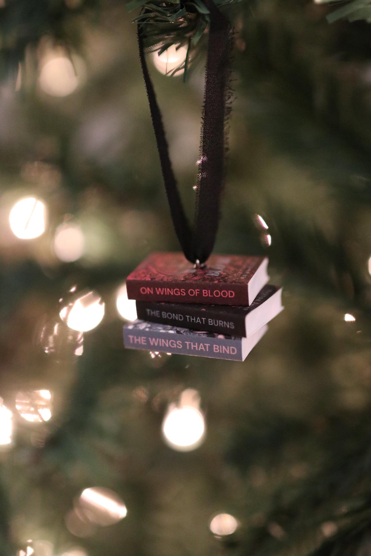 On Wings of Blood Mini Book Stack Ornament