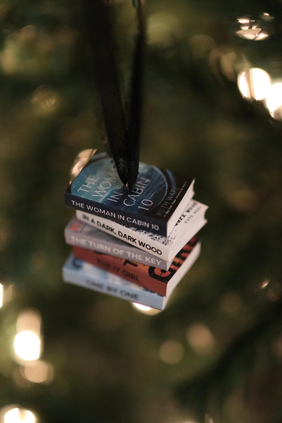 Ruth Ware Mini Book Stack Ornament