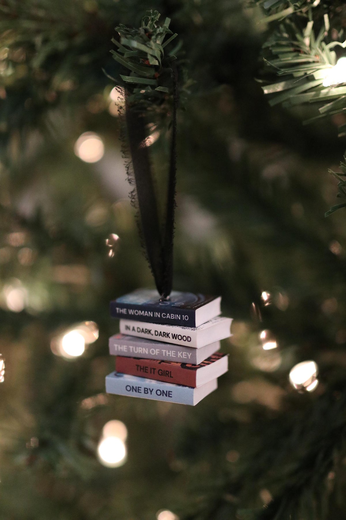 Ruth Ware Mini Book Stack Ornament