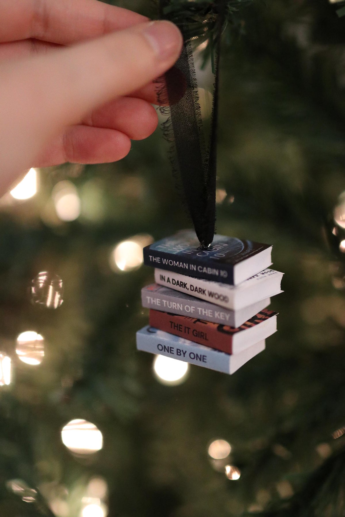 Ruth Ware Mini Book Stack Ornament
