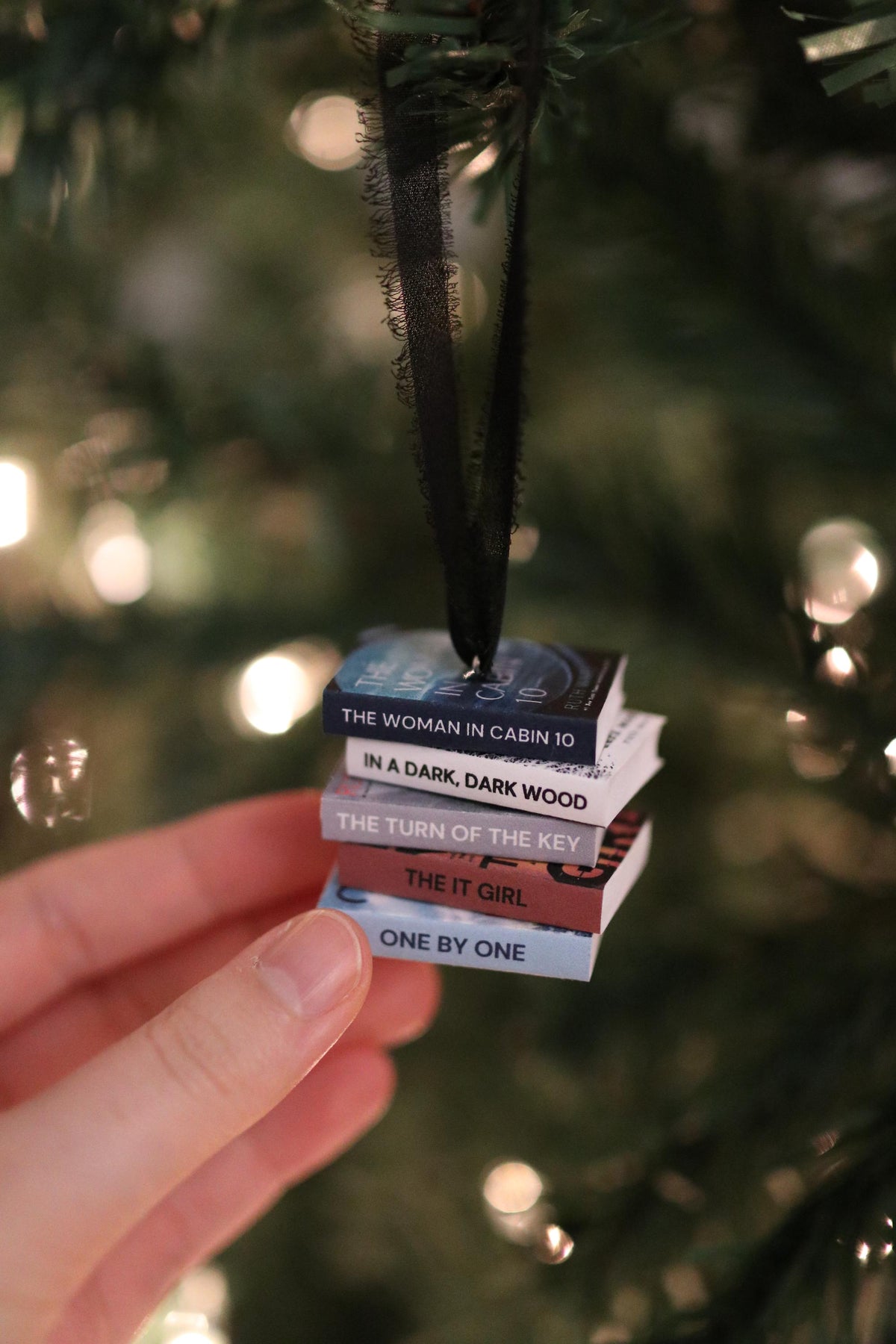 Ruth Ware Mini Book Stack Ornament