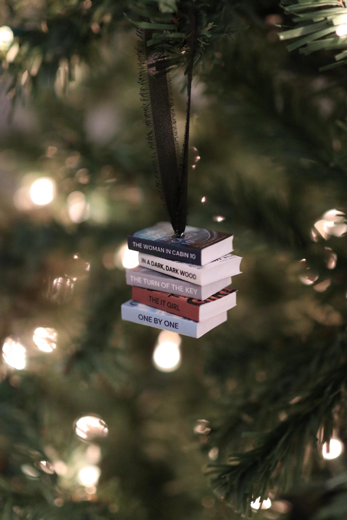 Ruth Ware Mini Book Stack Ornament