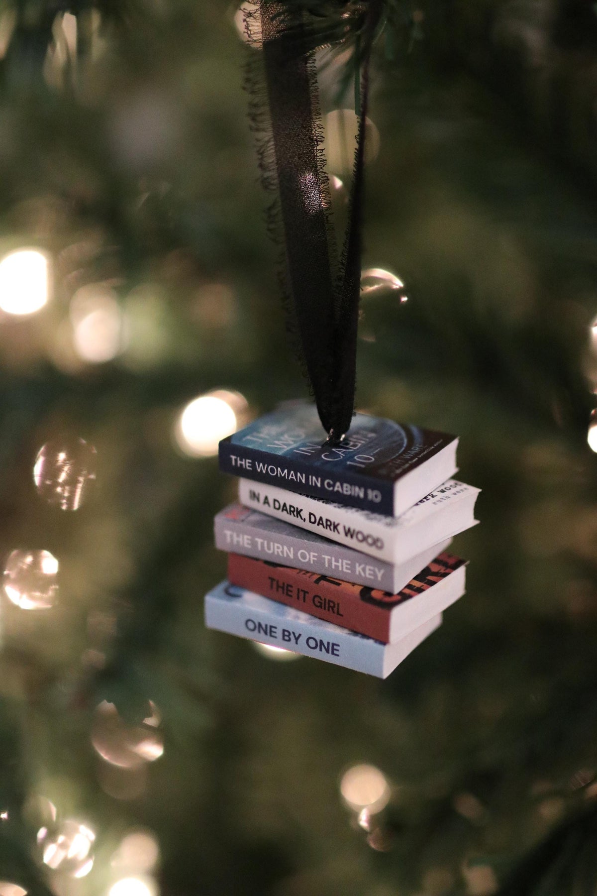 Ruth Ware Mini Book Stack Ornament