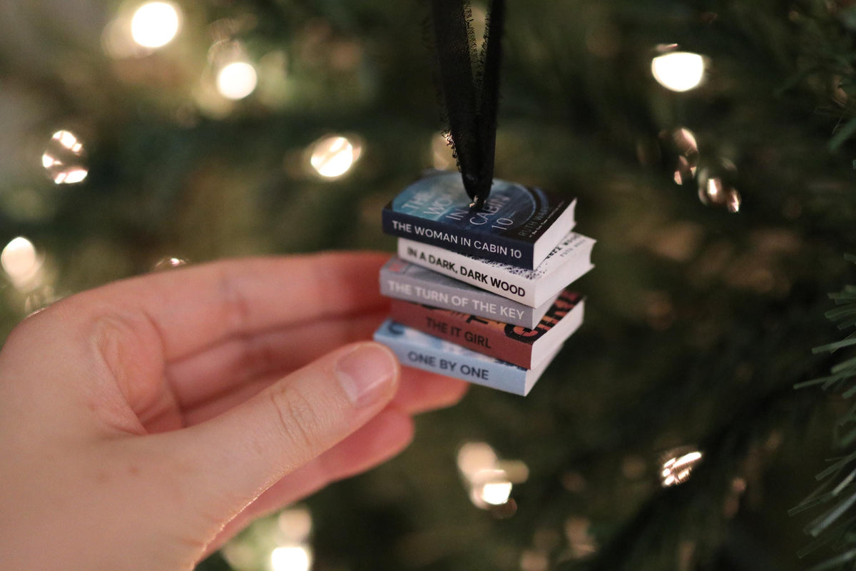 Ruth Ware Mini Book Stack Ornament