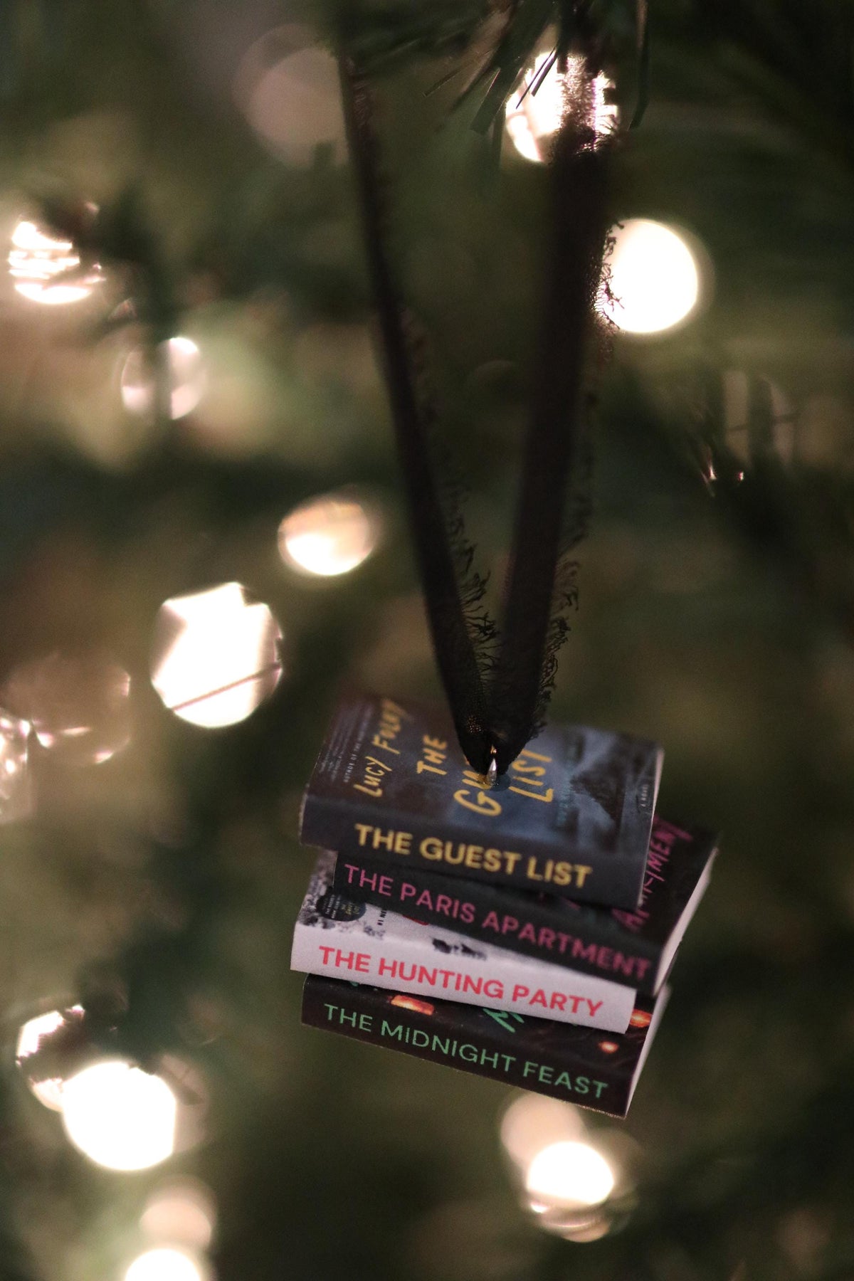 Lucy Foley Mini Book Stack Ornament