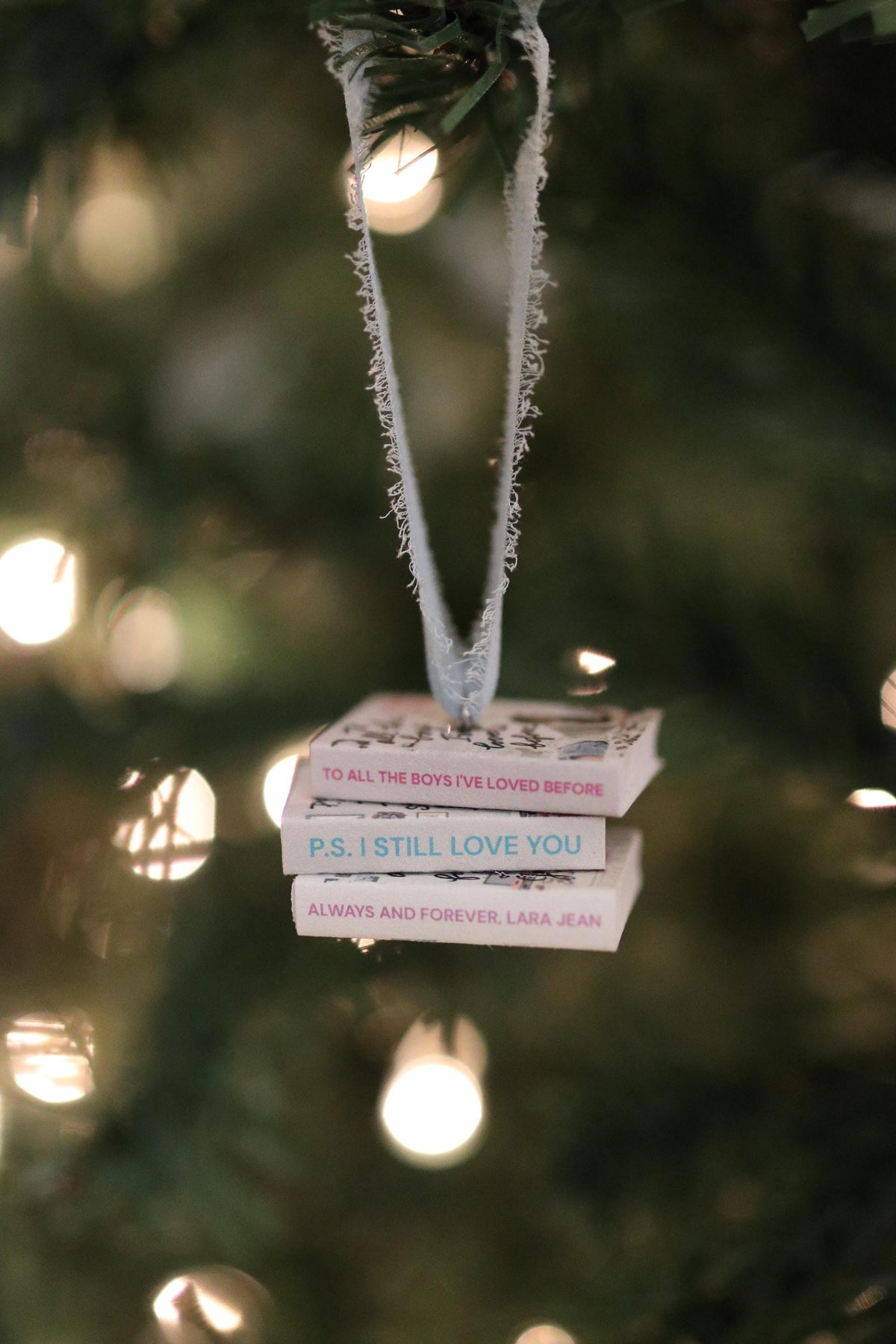 To All the Boys Mini Book Stack Ornament