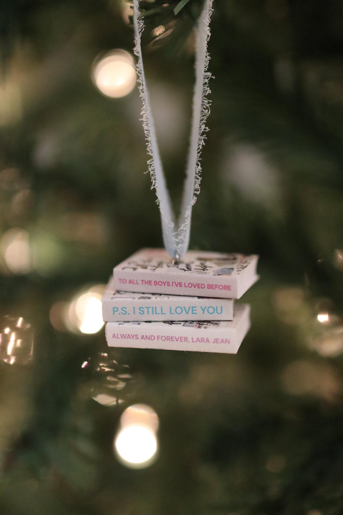 To All the Boys Mini Book Stack Ornament