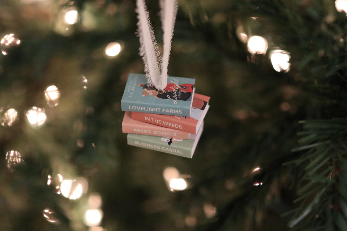 Lovelight Farms Mini Book Stack Ornament