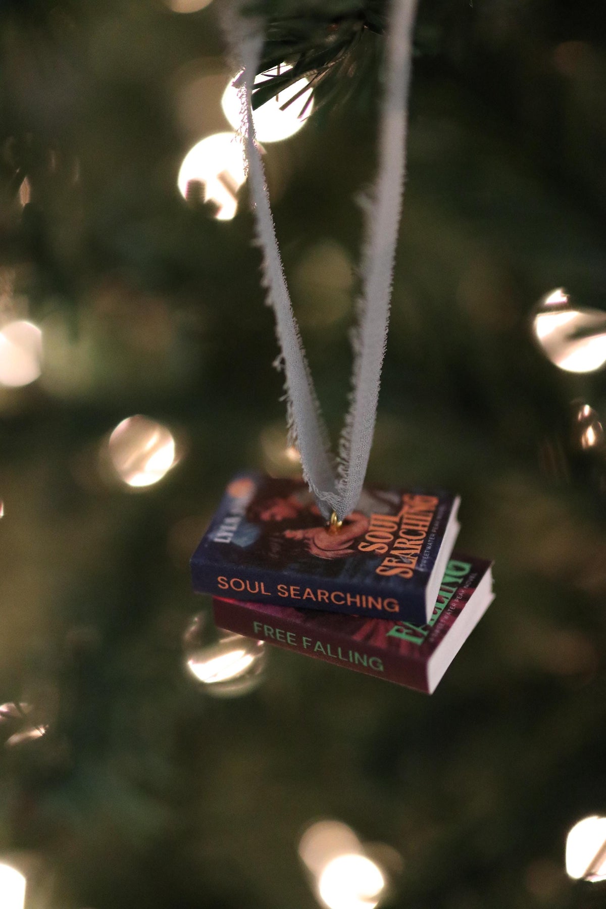 Soul Searching Mini Book Stack Ornament