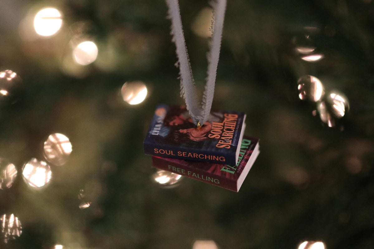 Soul Searching Mini Book Stack Ornament