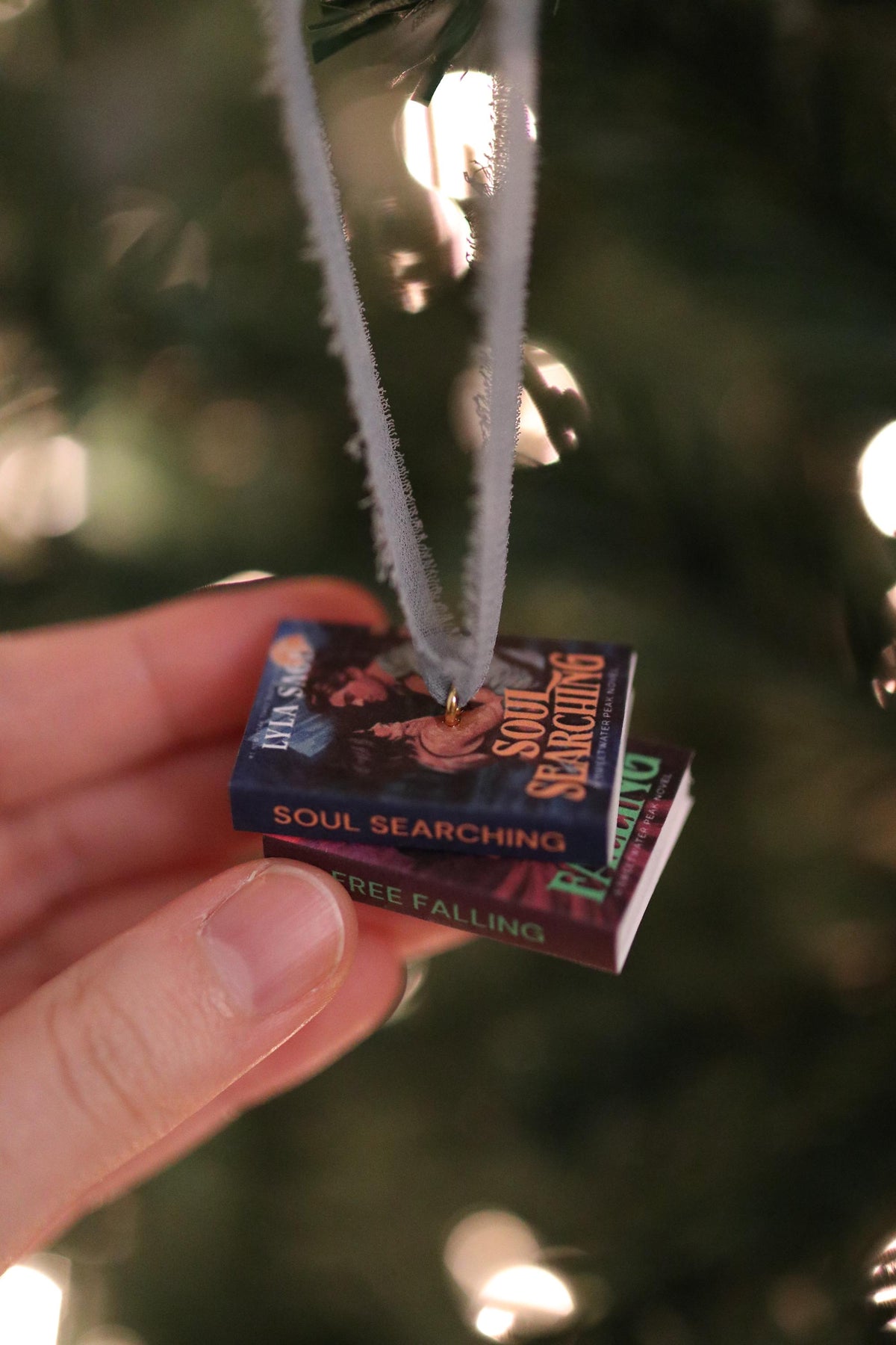 Soul Searching Mini Book Stack Ornament