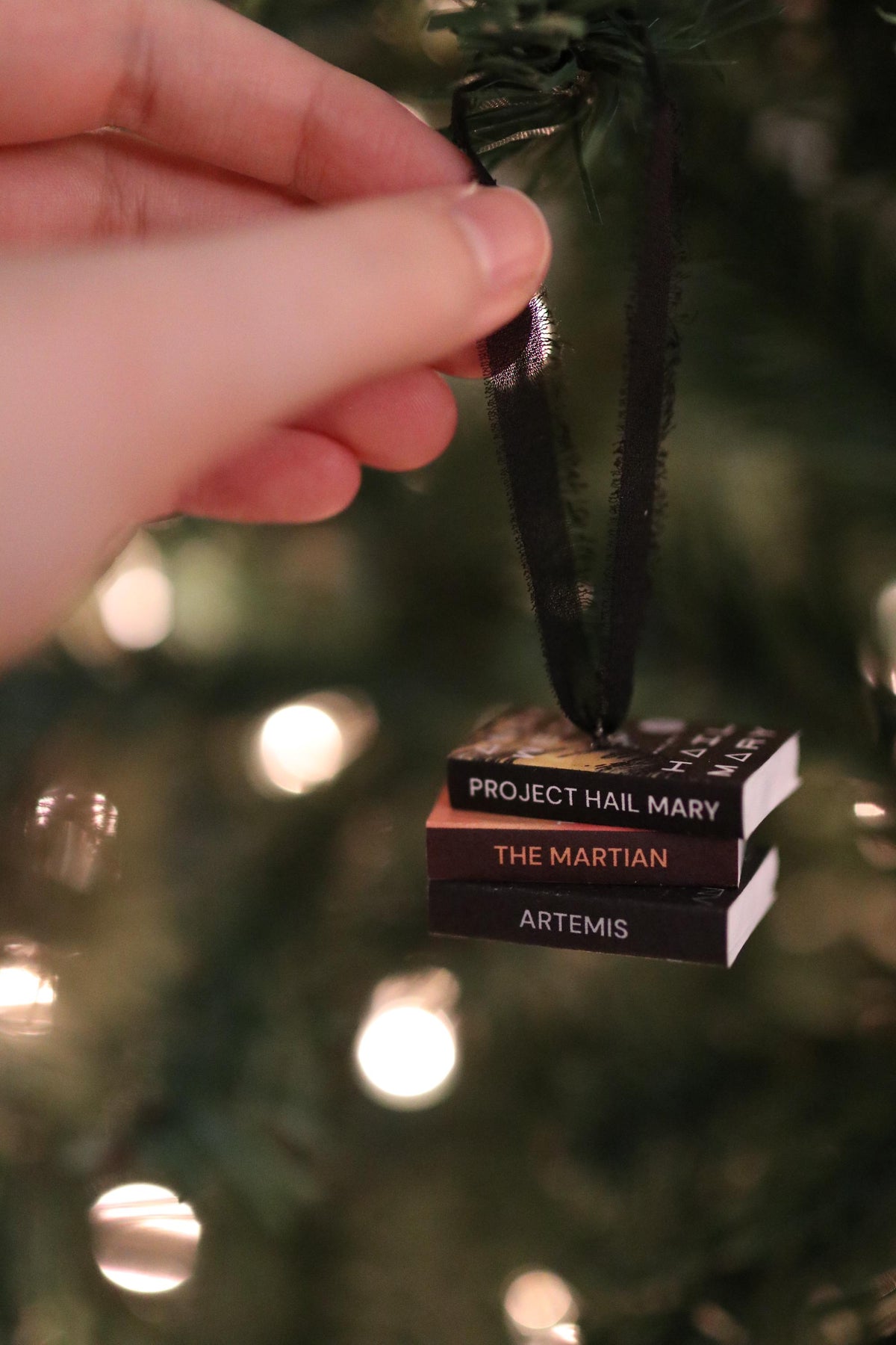 Project Hail Mary Mini Book Stack Ornament