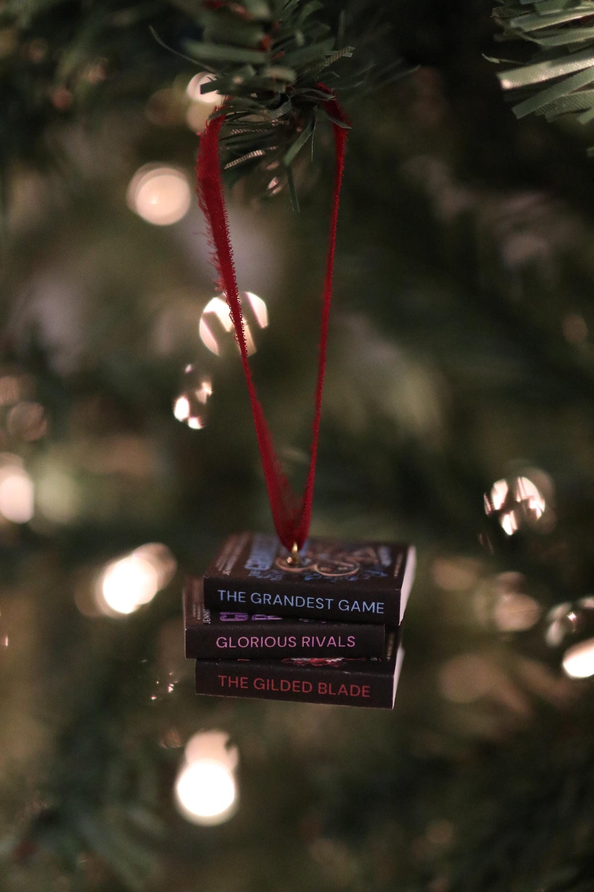The Grandest Games Mini Book Stack Ornament