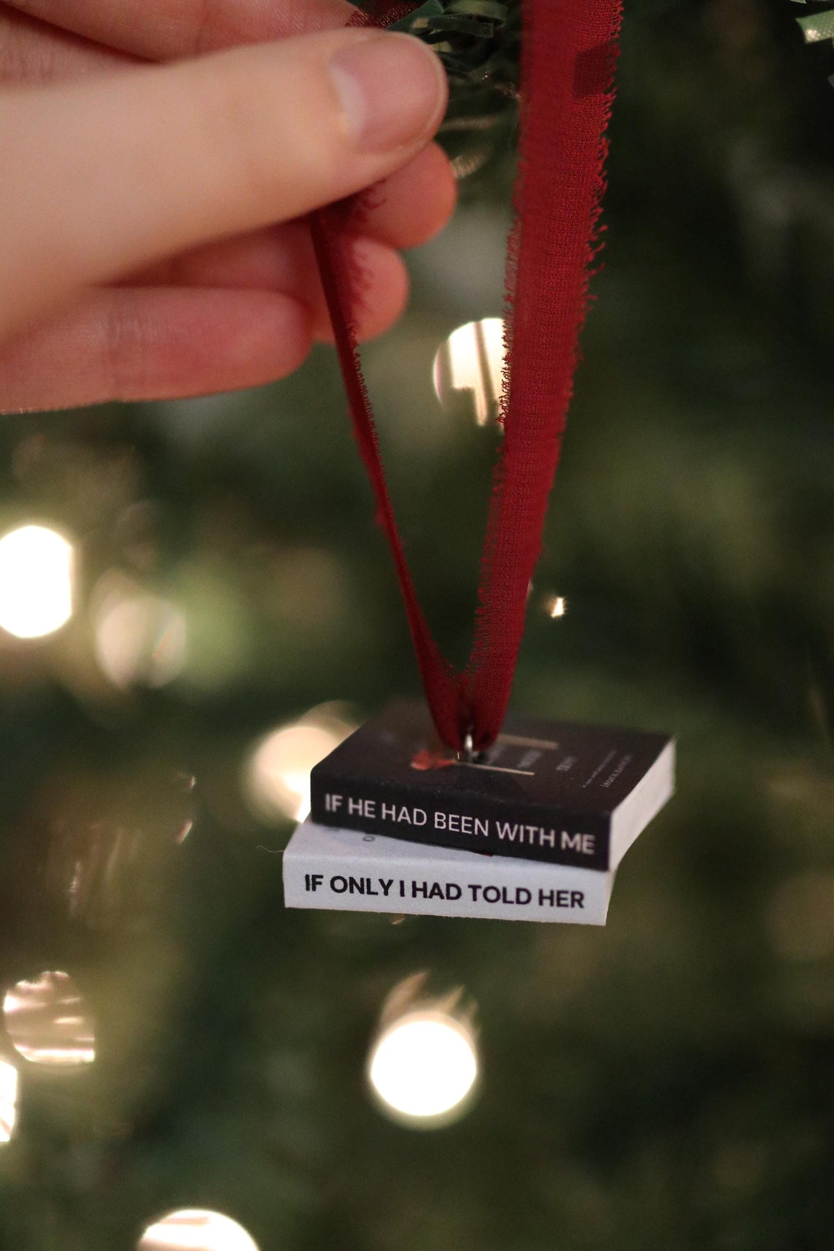 If He Had Been with Me Mini Book Stack Ornament