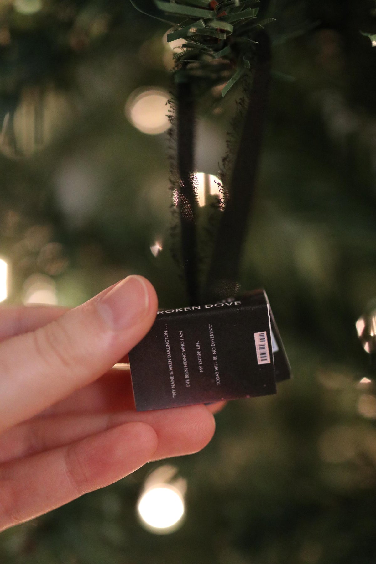 Silver Elite Mini Book Stack Ornament