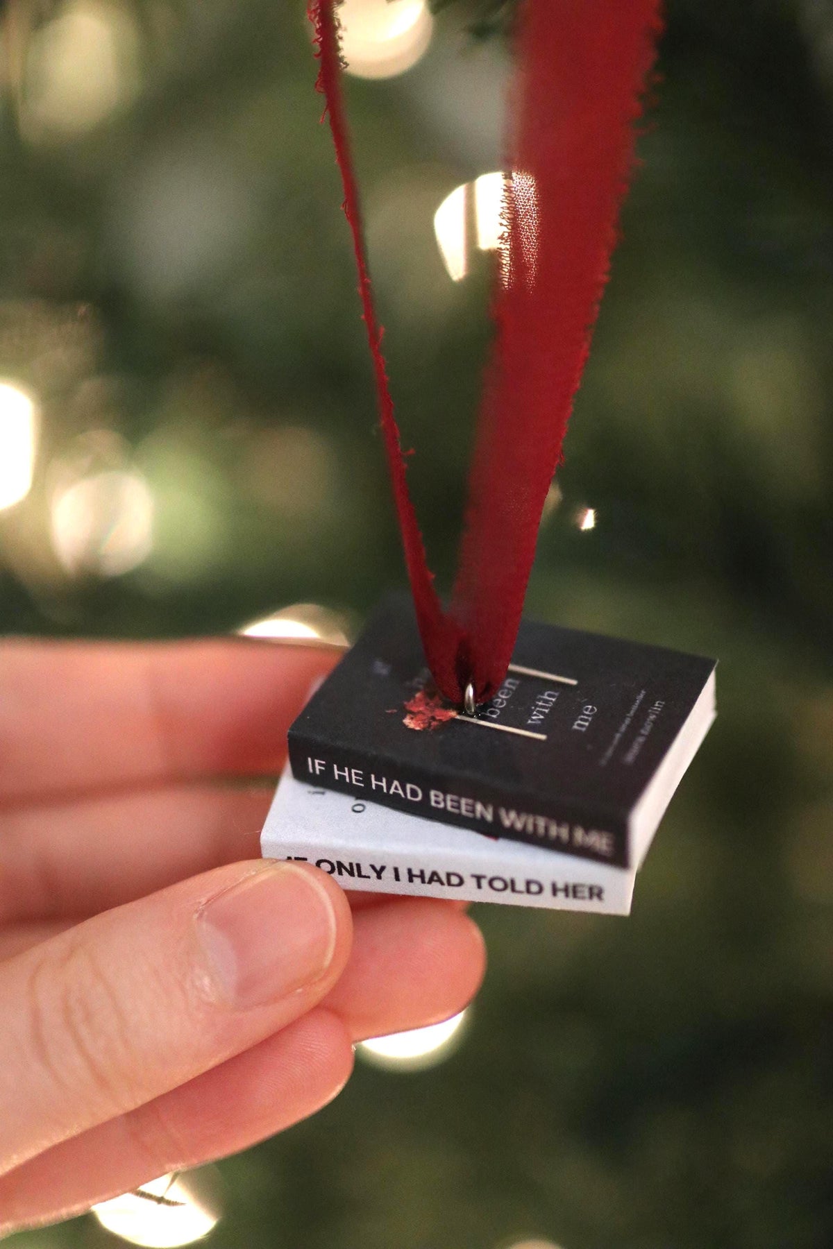 If He Had Been with Me Mini Book Stack Ornament