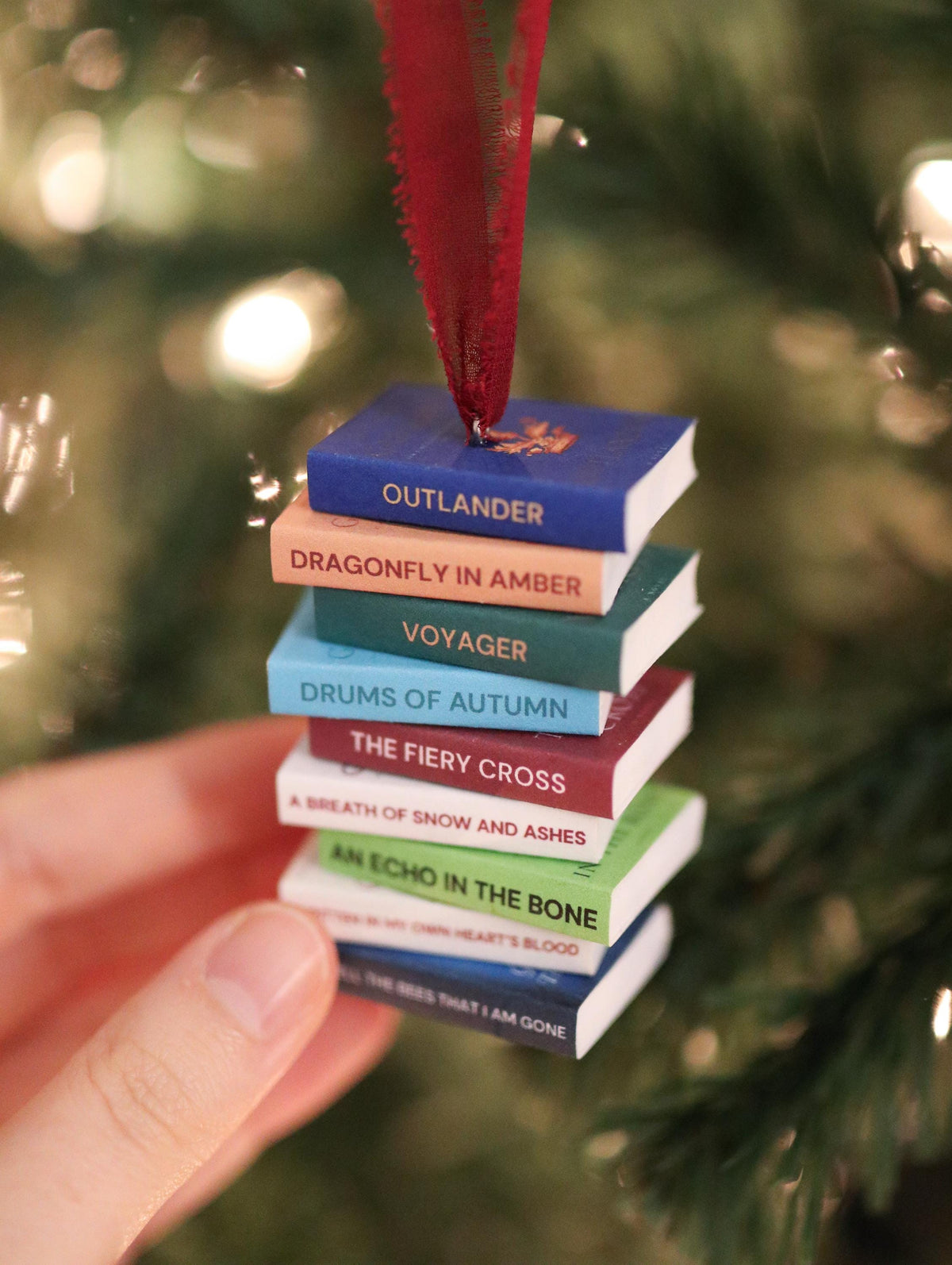 Outlander Mini Book Stack Ornament
