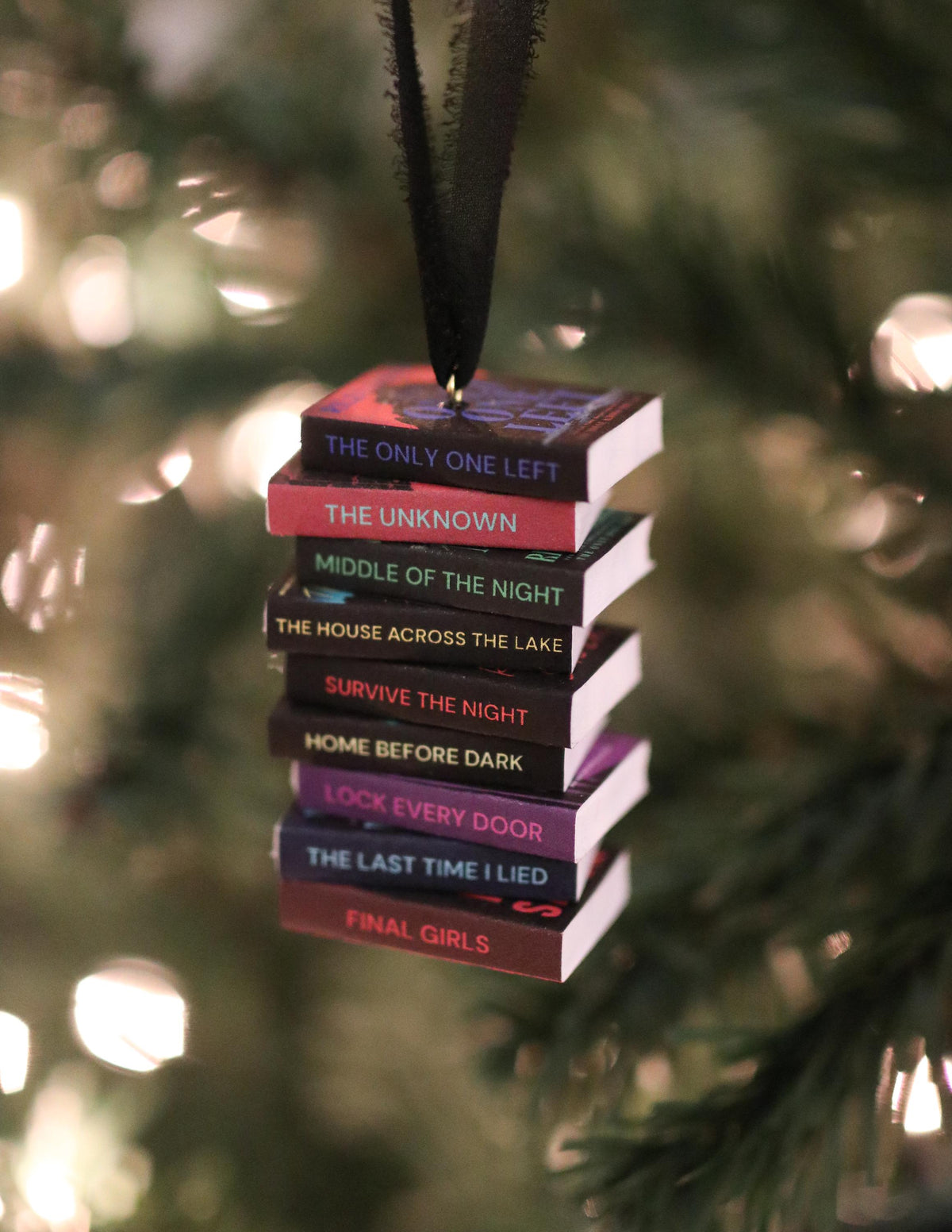 Riley Sager Mini Book Stack Ornament